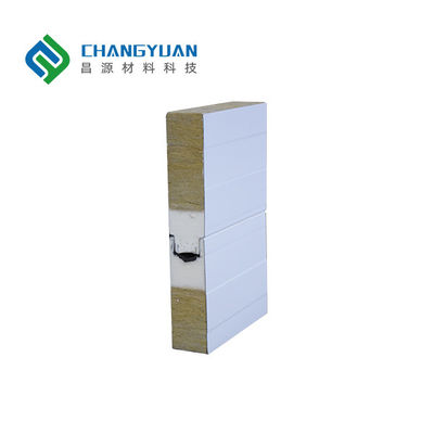 Tấm tường sandwich PU/Rockwool chống cháy nhẹ, độ dày 50/75/100mm