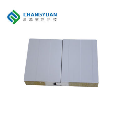 Tấm tường sandwich PU/Rockwool chống cháy nhẹ, độ dày 50/75/100mm