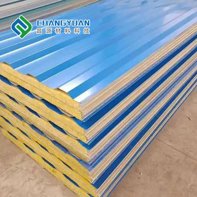 Tấm lợp cách nhiệt SMP PVF Tấm lợp Sandwich Chiều rộng 1000mm-1500mm