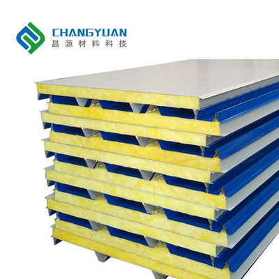 Bảng điều khiển bánh sandwich 1500mm Chống cháy cho tường ngoại thất Mái tường nội thất