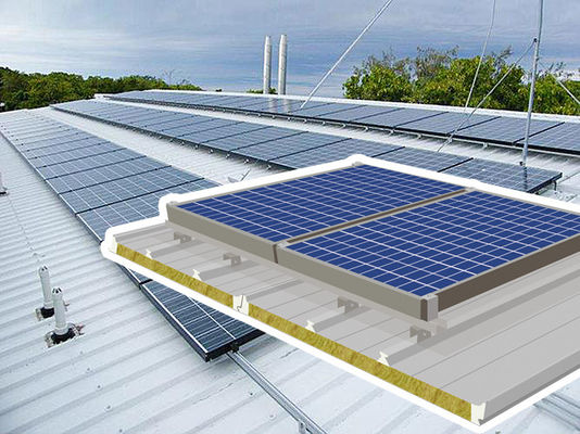 Hệ thống tấm pin mặt trời chống cháy với lõi vải đá PU và lõi vải thủy tinh