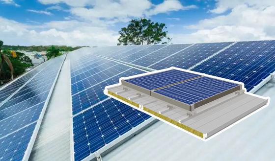 Photovoltaic Panel mái nhà có chiều dài tùy chỉnh với lõi gỗ thủy tinh PU và chiều rộng 1000mm