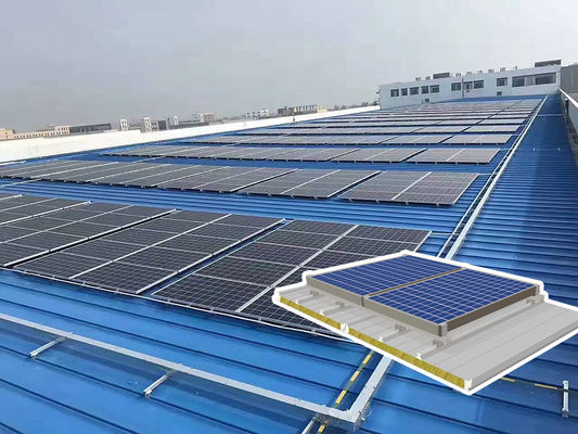 PU Rock Wool / PU Glass Wool Core Photovoltaic Roof Panel với chiều rộng 1000mm và thiết kế tùy chỉnh