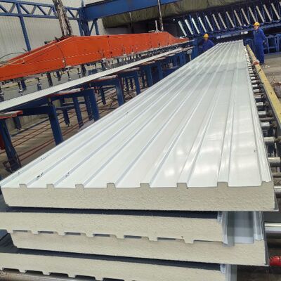 Tấm cách nhiệt cấu trúc polyurethane Tấm mái ngoài trời Tấm lợp lõi xốp Tấm bánh sandwich